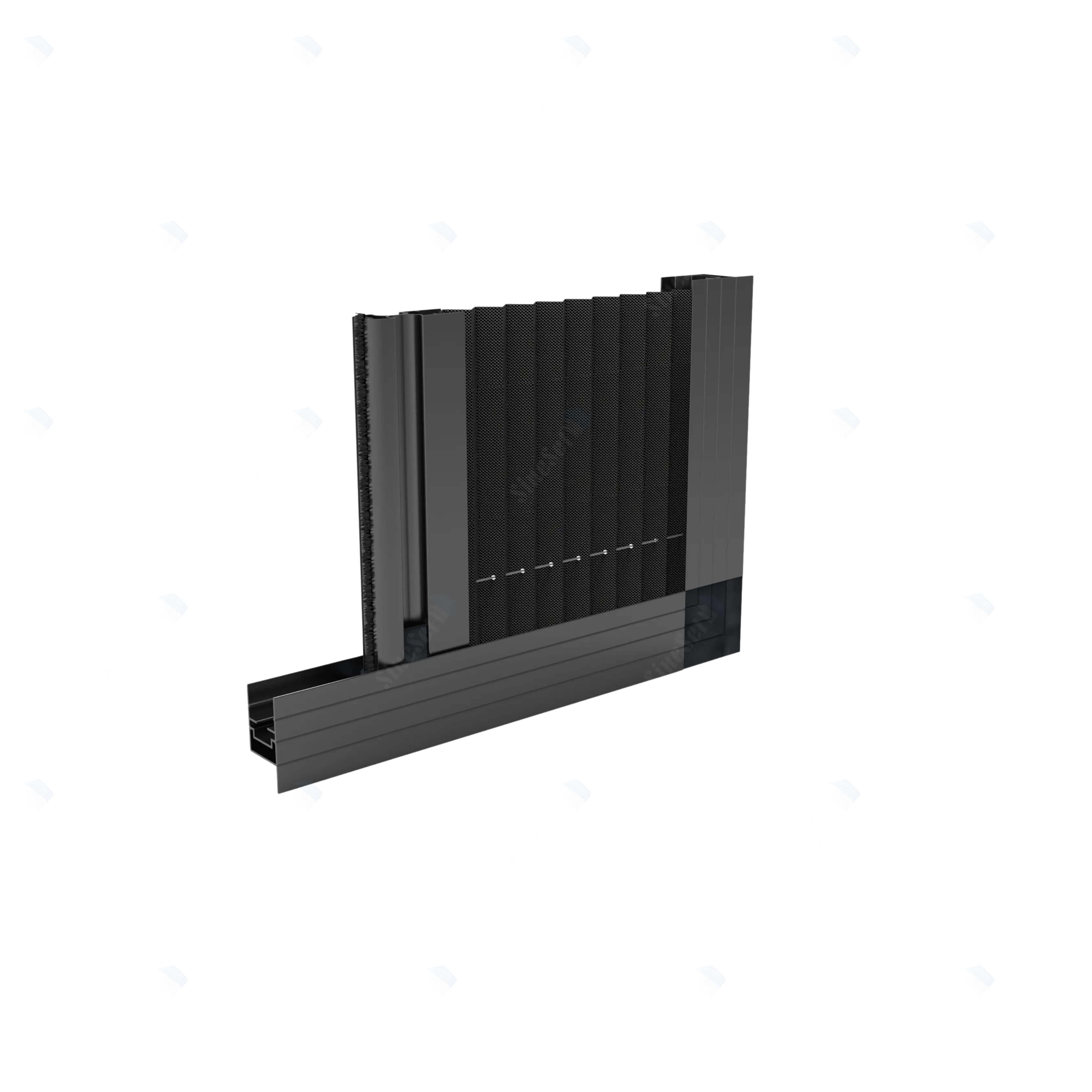 Fly Screen Mounting 22mm 90° Outside Mounting No Screw Pleated Flyscreen