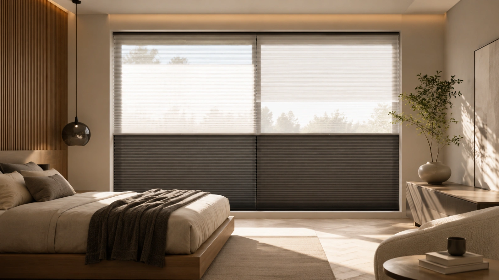 Day and Night Pleated Blinds for Modern Light Control